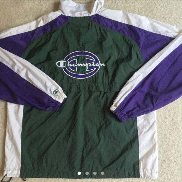 🔥 Vintage Retro 1990's Champion Windbreaker - Picture 1 of 4